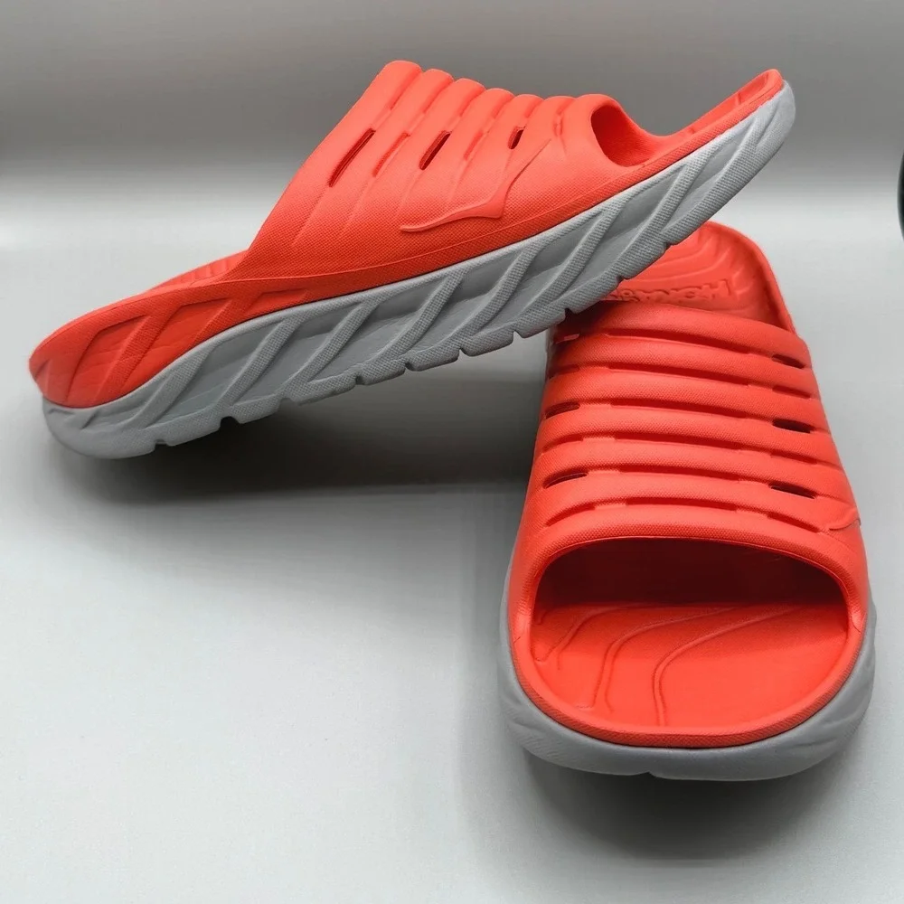 Hoka One One Ora Recovery Slide 2 Dragon Fire Orange Grey Mens 11 1099673